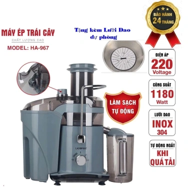 Máy ép trái cây công nghiệp Ladomax 1.180W làm sạch tự động HA-967/969 - cho quán phân loại
