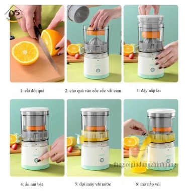 Máy ép trái cây đa năng AnHome không dây, tự động vắt cam chanh, sạc USB, chất lượng cao - Giá 205.000 VNĐ 4