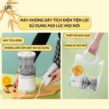 Máy ép trái cây đa năng AnHome không dây, tự động vắt cam chanh, sạc USB, chất lượng cao - Giá 205.000 VNĐ 6