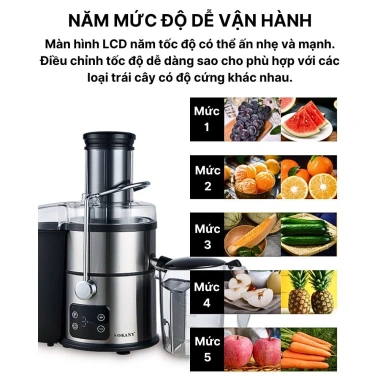 Máy ép trái cây đa năng SOKANY 1.200W - Siêu nhanh, công suất cao, chỉ 1.207.000 VND