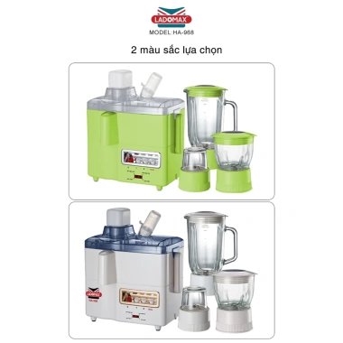 Máy ép trái cây Ladomax HA-968 650W - 3 cối xay thủy tinh an toàn, bảo hành 12 tháng, giá chỉ 950.000₫ 3