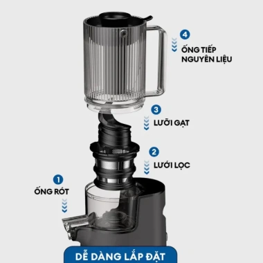 Máy ép trái cây Nineshield SJ08 250W miệng ép lớn, ép kiệt bã, bảo hành 12 tháng, chỉ 1.113.000₫ 4