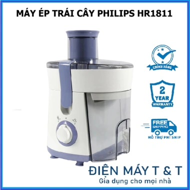 Máy ép trái cây Philips HR1.811 chính hãng - Cắt nhuyễn, mạnh mẽ, giảm 18% còn 969k