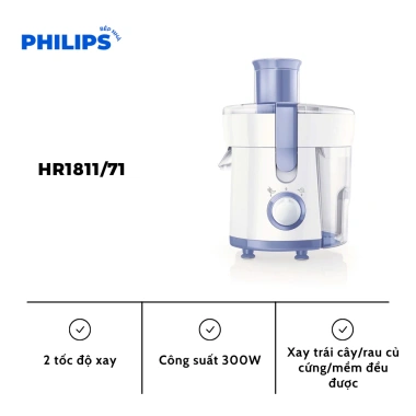 Máy ép trái cây Philips HR1.811/71 - Ép rau củ, hoa quả, chính hãng, 910.000₫