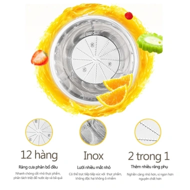 Máy ép trái cây và rau củ 600W - Tháo lắp nhanh, vệ sinh dễ dàng, 495.000 VND