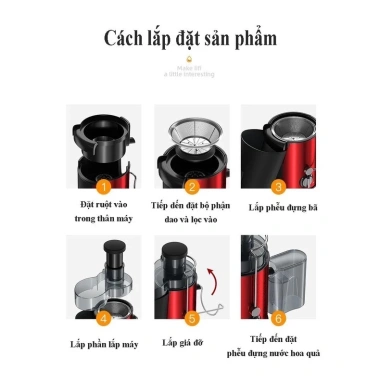Máy ép trái cây và rau củ 600W - Tháo lắp nhanh, vệ sinh dễ dàng, 495.000 VND