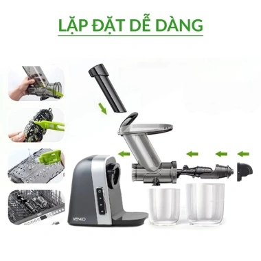 Máy ép trái cây Venko trục ngang công suất mạnh - Giữ 98% dưỡng chất vitamin, giảm giá 15% chỉ 1.890.000₫ 9