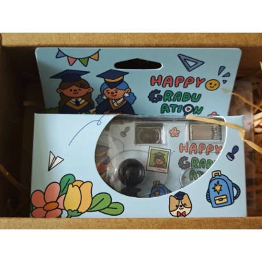 Máy film một lần 36 tấm ảnh màu Halfframe Happy Graduation Xanh Dương ISO 400 - Giá chỉ 495.000 VND