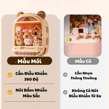 Máy Gắp Thú Bông Capybara Có Nhạc Đèn, Kèm Gấu Bóng Xu Quà Tặng Bé 529.000₫ 7