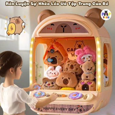 Máy gắp thú bông Capybara lớn, đèn nhạc, đếm thời gian - quà tặng bé, giá 539.000 VND 5 Máy gắp thú bông Capybara lớn, đèn nhạc, đếm thời gian - quà tặng bé, giá 539.000 VND 5