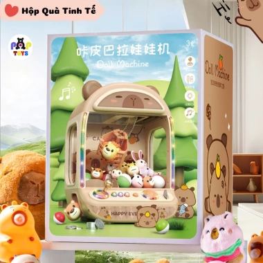 Máy gắp thú bông Capybara lớn, đèn nhạc, đếm thời gian - quà tặng bé, giá 539.000 VND