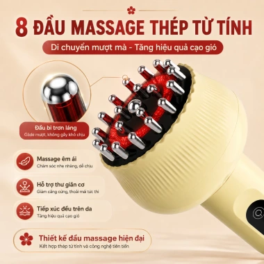 Máy giác hơi cầm tay bản nâng cấp 8 đầu massage, mát xa hồng ngoại, cạo gió kèm tặng tinh dầu - Giá 259.000₫ 9