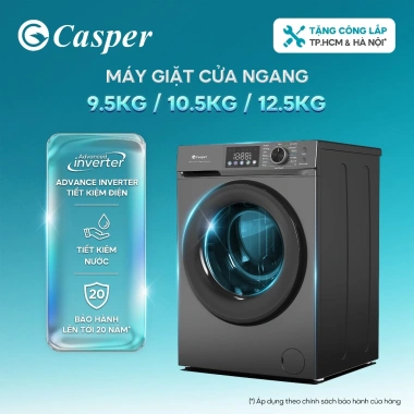 Máy giặt Casper Inverter cửa ngang 8-12.5KG - Lắp đặt 0đ HN HCM, giá chỉ 5.995.000 VND