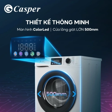 Máy giặt Casper Inverter cửa ngang 8-12.5KG - Lắp đặt 0đ HN HCM, giá chỉ 5.995.000 VND