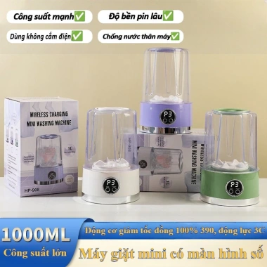 Máy Giặt Đồ Lót Bé Mini 2 Chế Độ, Gọn Nhỏ Dễ Mang, Tiện Lợi Du Lịch - Giá 294k