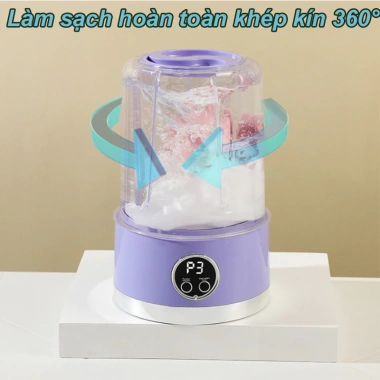 Máy Giặt Đồ Lót Bé Mini 2 Chế Độ, Gọn Nhỏ Dễ Mang, Tiện Lợi Du Lịch - Giá 294k 5 Máy Giặt Đồ Lót Bé Mini 2 Chế Độ, Gọn Nhỏ Dễ Mang, Tiện Lợi Du Lịch - Giá 294k 5