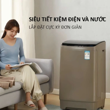 Máy giặt mini 10L tự động 10 chế độ – vắt, sấy, khử khuẩn, tiết kiệm điện nước, bảo hành 3 năm – chỉ 3,250,000₫
