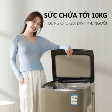 Máy giặt mini 10L tự động 10 chế độ – vắt, sấy, khử khuẩn, tiết kiệm điện nước, bảo hành 3 năm – chỉ 3,250,000₫