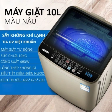 Máy giặt mini 10L tự động 10 chế độ – vắt, sấy, khử khuẩn, tiết kiệm điện nước, bảo hành 3 năm – chỉ 3,250,000₫