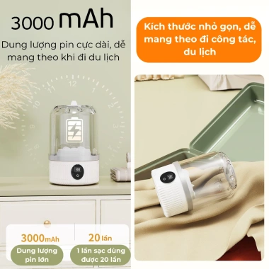 Máy giặt mini 2 chế độ tự động, gấp gọn tiện lợi, giặt đồ lót và quần áo bé, chỉ 275k