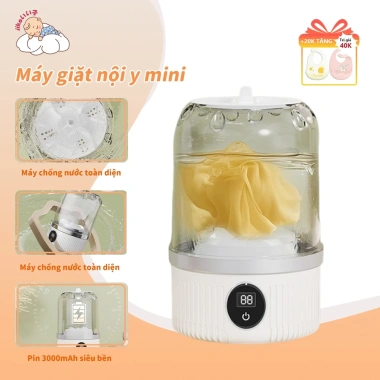 Máy giặt mini 2in1 iiko – giặt đồ lót & đồ bé, 2 chế độ tự động, gấp gọn du lịch, giá 268.000₫