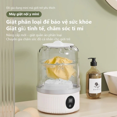 Máy giặt mini 2in1 iiko – giặt đồ lót & đồ bé, 2 chế độ tự động, gấp gọn du lịch, giá 268.000₫
