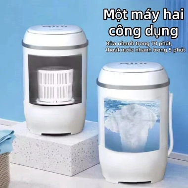 Máy Giặt Mini 4.5kg UV Tiêu Diệt Khuẩn, Xoáy Cực Mạnh, Tự Vắt Khô Đồ Lót Em Bé 2