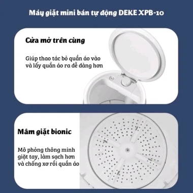 Máy Giặt Mini 4.5kg UV Tiêu Diệt Khuẩn, Xoáy Cực Mạnh, Tự Vắt Khô Đồ Lót Em Bé 6