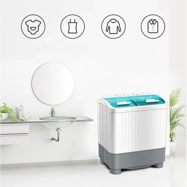 Máy giặt mini 6kg 2 lồng vắt riêng biệt bán tự động - Giá siêu giảm 2.150.000đ