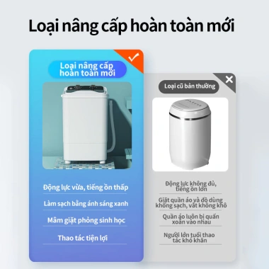 Máy giặt mini bán tự động 7kg - Tiện lợi cho cá nhân, gia đình nhỏ, đổi lỗi 7 ngày, làm sạch ánh sáng, giảm 23%