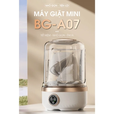 Máy Giặt Mini Đồ Bé BG-A07 3 Chế Độ Tự Động, Nhỏ Gọn Mang Theo, Bảo Hành 12 Th, 433.000₫
