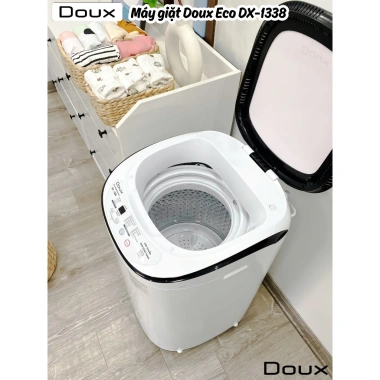 Máy Giặt Mini Doux Eco 10 Chức Năng, Diệt Khuẩn Ánh Sáng Xanh, Khóa Trẻ Em An Toàn DX-1.338