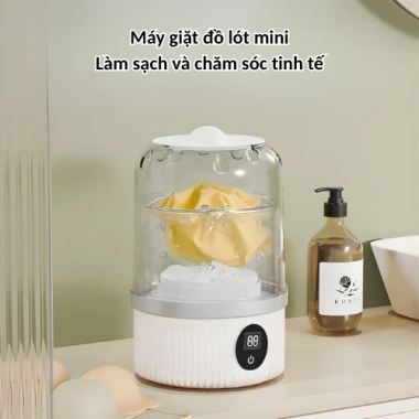 Máy giặt mini gấp gọn, 2 chế độ tự động, giặt đồ lót và quần áo trẻ em, dễ mang, giá 370.000 2