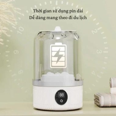 Máy giặt mini gấp gọn, 2 chế độ tự động, giặt đồ lót và quần áo trẻ em, dễ mang, giá 370.000 7
