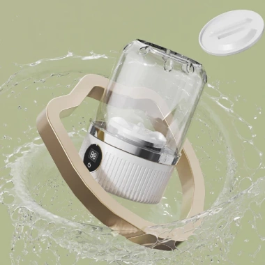 Máy giặt mini gấp gọn, 2 chế độ tự động, giặt đồ lót và quần áo trẻ em, dễ mang, giá 370.000 9
