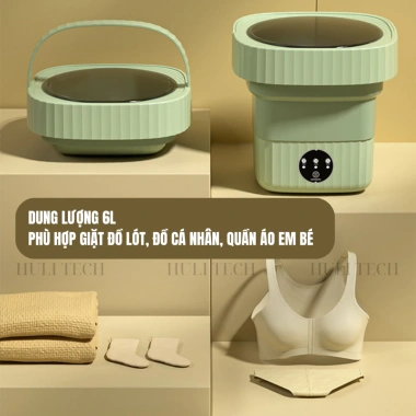Máy giặt mini gấp gọn 5kg công suất 36W khử khuẩn ánh sáng xanh giá 230.000 4