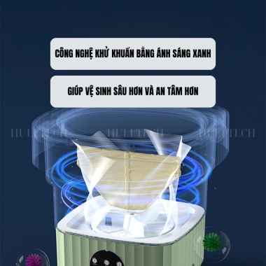 Máy giặt mini gấp gọn 5kg công suất 36W khử khuẩn ánh sáng xanh giá 230.000 7