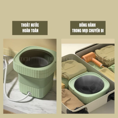 Máy giặt mini gấp gọn 5kg công suất 36W khử khuẩn ánh sáng xanh giá 230.000 8