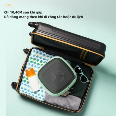 Máy giặt mini gấp gọn 6L tự vắt, khô, khử khuẩn công nghệ mới - giặt đồ lót, tất vớ bé