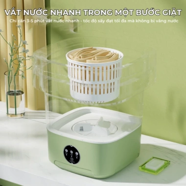 Máy giặt mini gấp gọn 6L tự vắt, khô, khử khuẩn công nghệ mới - giặt đồ lót, tất vớ bé 8 Máy giặt mini gấp gọn 6L tự vắt, khô, khử khuẩn công nghệ mới - giặt đồ lót, tất vớ bé 8