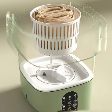 Máy Giặt Mini Gấp Gọn Đa Năng – Khử Khuẩn Ánh Sáng Xanh, Giặt Đồ Lót & Bé, 400.000₫
