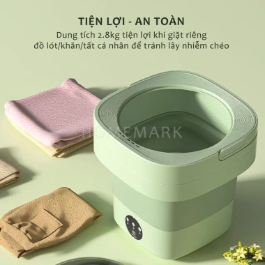 Máy giặt mini gấp gọn, khử khuẩn ánh sáng xanh, tự vắt khô - Giặt đồ lót, tất vớ bé 250.000₫ 2 Máy giặt mini gấp gọn, khử khuẩn ánh sáng xanh, tự vắt khô - Giặt đồ lót, tất vớ bé 250.000₫ 2