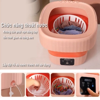 Máy giặt mini gấp gọn, khử khuẩn ánh sáng xanh, tự vắt khô - Giặt đồ lót, tất vớ bé 250.000₫ 7 Máy giặt mini gấp gọn, khử khuẩn ánh sáng xanh, tự vắt khô - Giặt đồ lót, tất vớ bé 250.000₫ 7