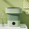 Máy giặt mini gấp gọn, khử khuẩn ánh sáng xanh, tự vắt khô - Giặt đồ lót, tất vớ bé 250.000₫ 10