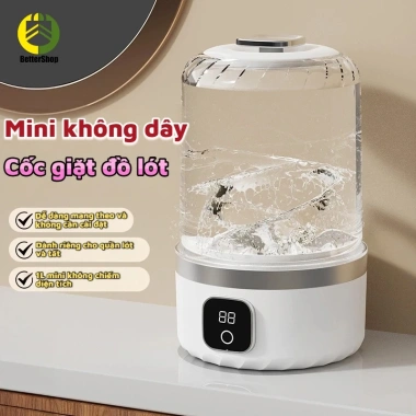 Máy giặt mini không dây, nhỏ gọn cho quần áo lót và tất - Tiện lợi, không cần lắp đặt, 292k