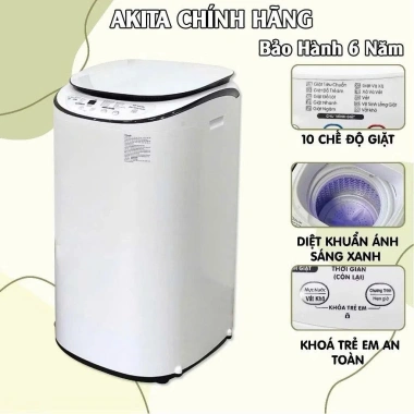 Máy giặt mini KWSK AKITA tự động giặt‑vắt‑sấy, UV khử khuẩn, tiết kiệm nước, bảo hành 6 năm 5