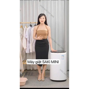 Máy giặt mini SAKI cao cấp tự động 100% giặt vắt sấy khô UV khử khuẩn 2.899.000 VND