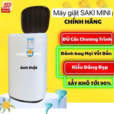 Máy giặt mini SAKI cao cấp tự động 100% giặt vắt sấy khô UV khử khuẩn 2.899.000 VND 3 Máy giặt mini SAKI cao cấp tự động 100% giặt vắt sấy khô UV khử khuẩn 2.899.000 VND 3