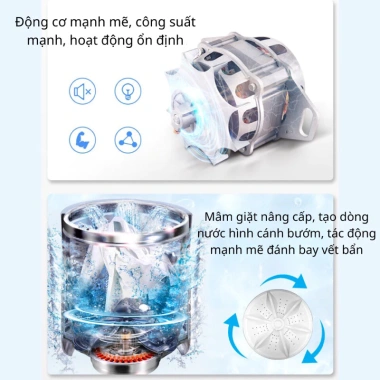 Máy giặt MINI Sakura tự động khử khuẩn UV, tiết kiệm điện, 2,255,000₫ - YinYin98