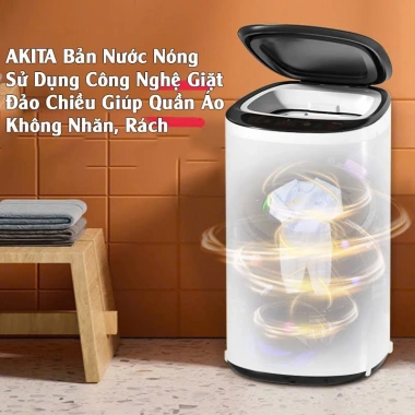 Máy giặt nước nóng AKITA cao cấp 95C Giặt Vắt Sấy Bảo hành 6 năm Giá 3,8 triệu 9